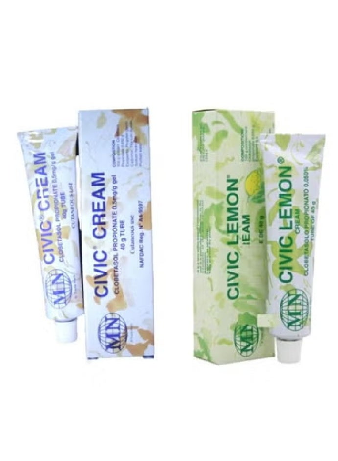 مجموعة كريمات لتفتيح البشرة مكونة من 2 قطع - 80 جم (2*40جم)